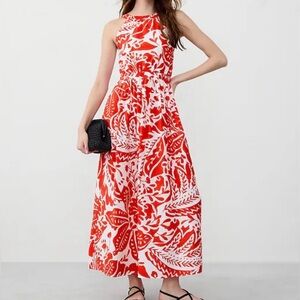 Banana Republic Factory Halter-Neck maxi Dress nwot